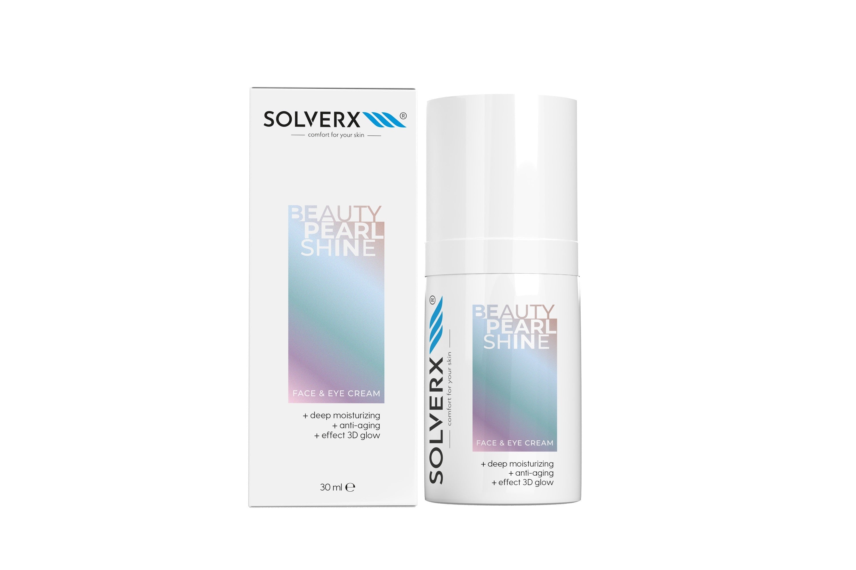 SOLVERX Face & Eyes Cream Cream for face and under eyes Beauty Pearl Shine 30 ml | Vaistine1.lt