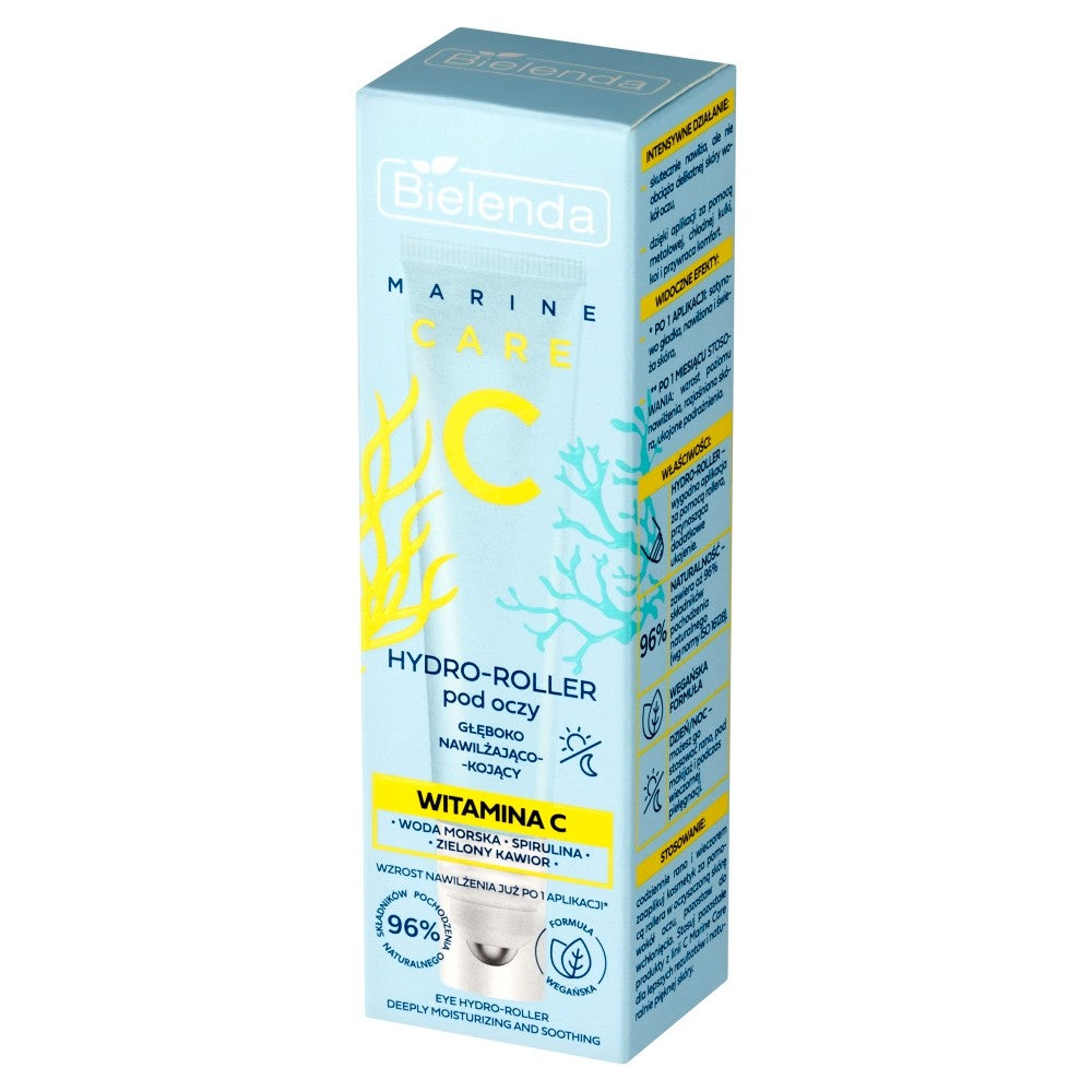 BIELENDA Marine Care C Hydro-roller for eyes deeply moisturizing soothing for day and night - Vitamin C 15 ml | Vaistine1.lt