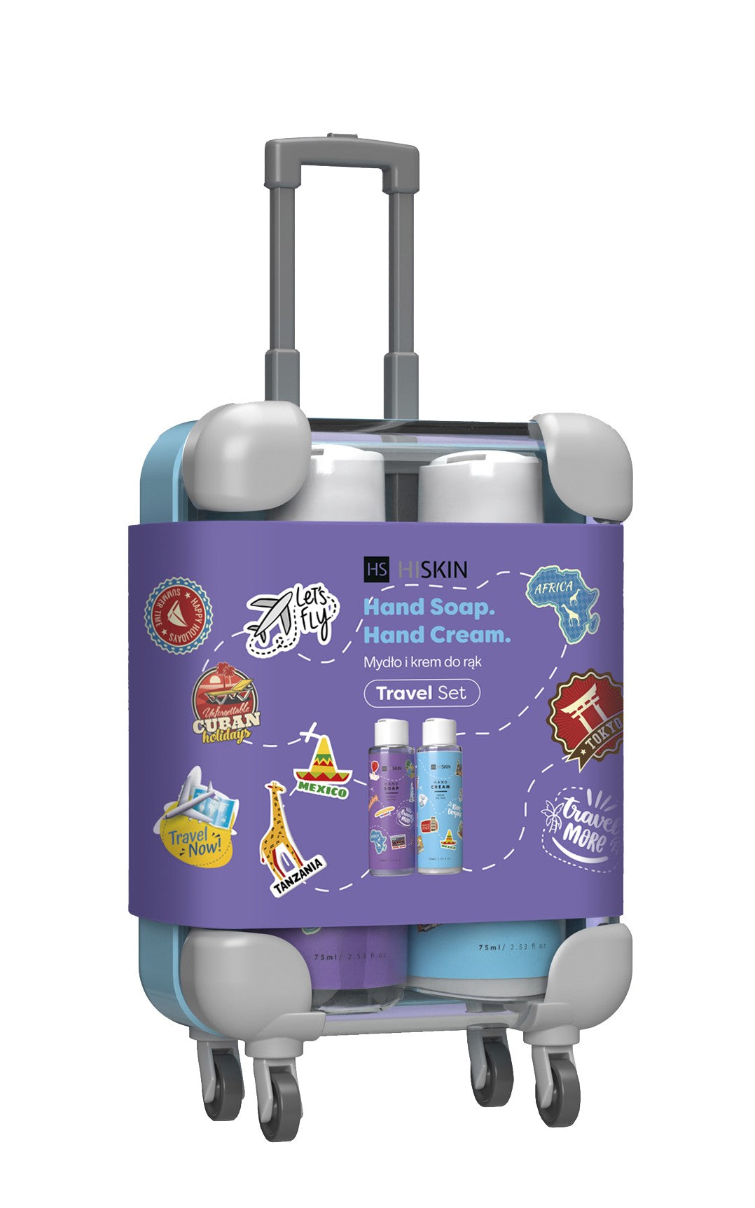 HISKIN Travel Set Travel set - suitcase (soap + hand cream 75mlx2) | Vaistine1.lt