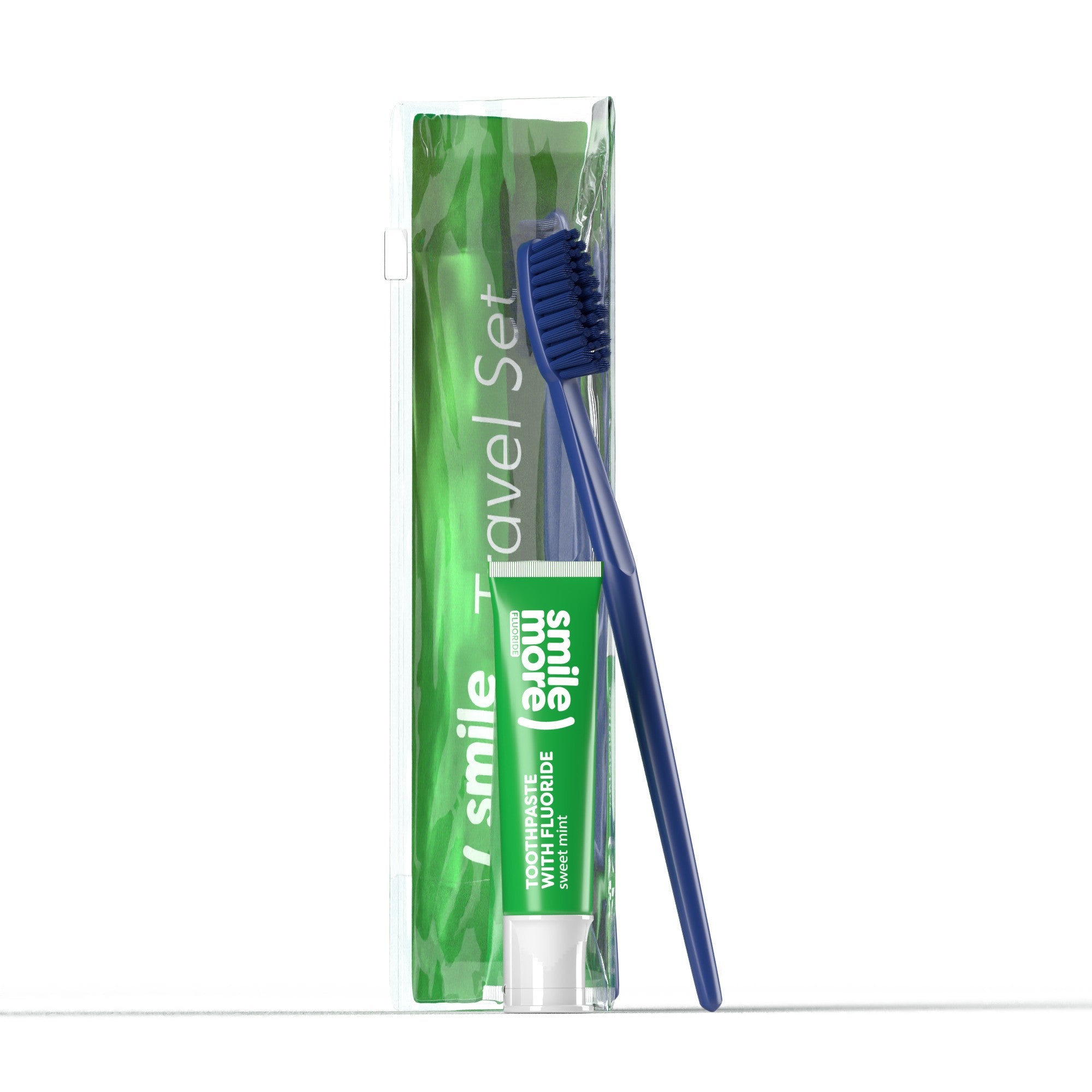 HISKIN Travel Set Smile More Travel Set (mini toothpaste + toothbrush) - green | Vaistine1.lt