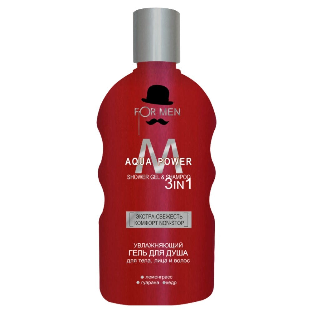 ALLIANCE OF BEAUTY Men Moisturizing Shower Gel 3in1 AQUA POWER 200 ml | Vaistine1.lt