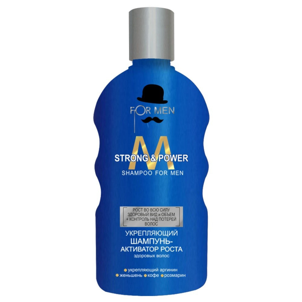 ALLIANCE OF BEAUTY Men Strengthening Shampoo - Activator of Healthy Hair Growth STRONG&POWER 200 ml | Vaistine1.lt