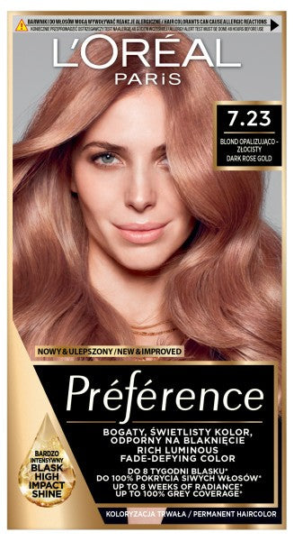 Loreal Preference Recital Hair Color 7.23 Opalescent Golden Blonde | Vaistine1.lt | WestPharmacy.eu