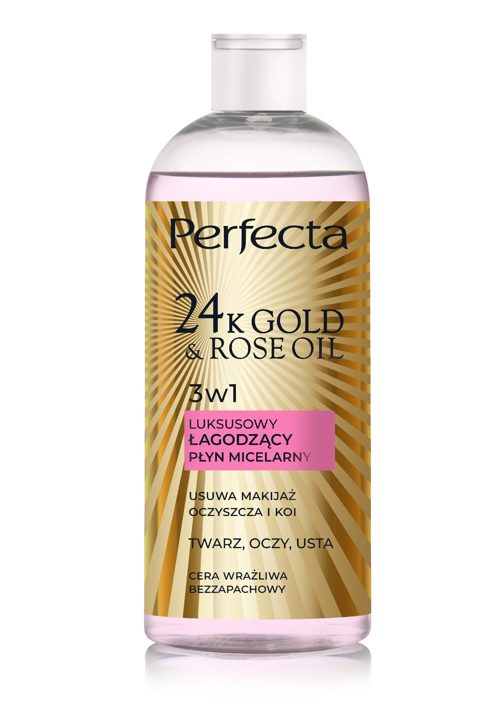 DAX 24K Gold & Rose Oil Micellar Liquid for Sensitive Skin 400ml | Vaistine1.lt