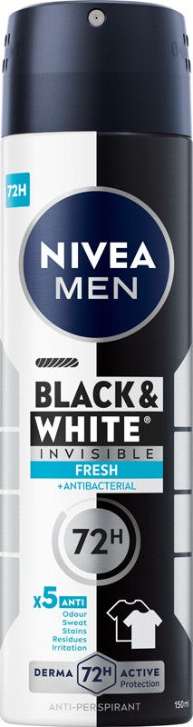 NIVEA Men's Deodorant Spray INVISIBLE FRESH  | Vaistine1.lt | WestPharmacy.eu