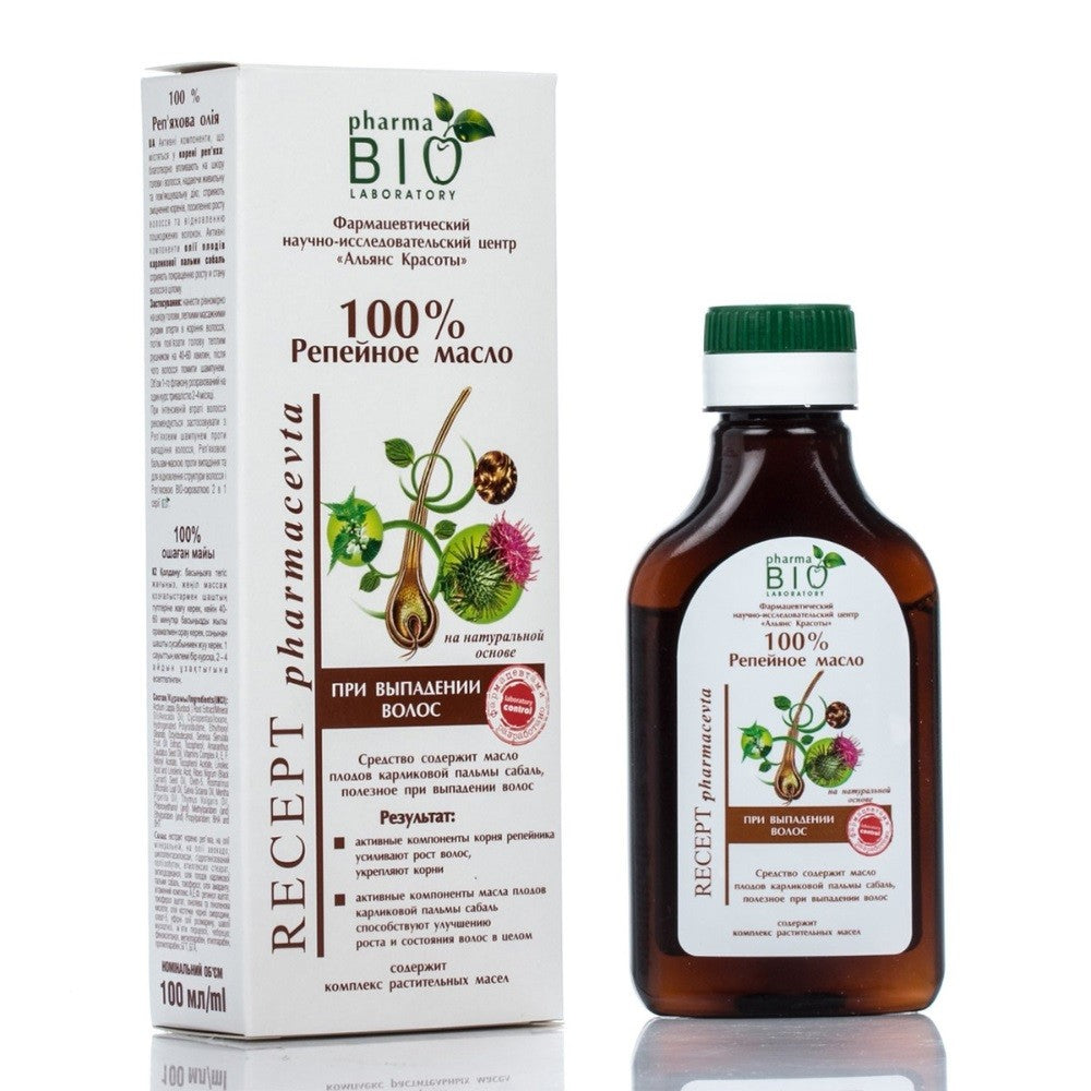 BIO PHARMA Burdock oil for strengthening hair bulbs 100 ml | Vaistine1.lt