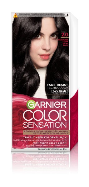 GARNIER Color Sensation Coloring Cream No. 2.0 - Ebony Black 1pc. | Vaistine1.lt