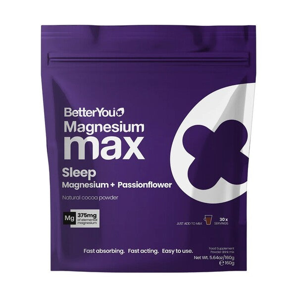 Magnesium Max Sleep, Natural Cocoa - 160g - BetterYou