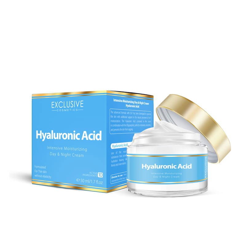 EXCLUSIVE Intensively moisturizing cream with hyaluronic acid for day and night 50 ml | Vaistine1.lt