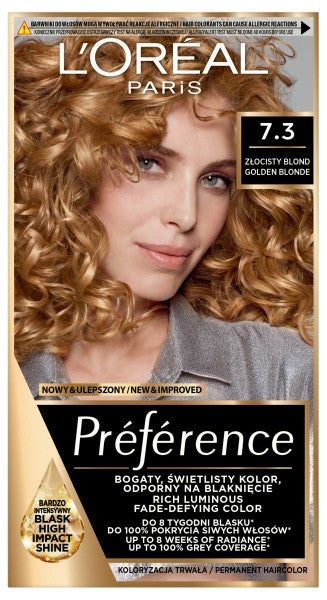 LOREAL Preference Hair Color 7.3 Golden Blonde | Vaistine1.lt | WestPharmacy.eu