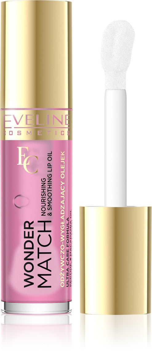 EVELINE Wonder Match Nourishing Smoothing Lip Oil No. 02-Delicate Rose 5 ml | Vaistine1.lt