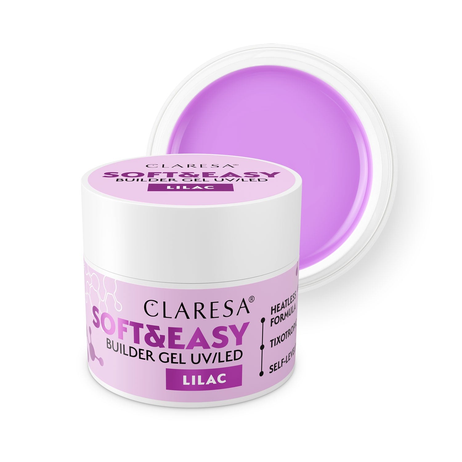 CLARESA N Soft&Easy Builder Lilac 90g nail building gel | Vaistine1.lt