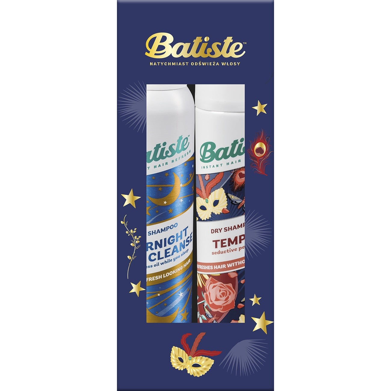 BATISTE Christmas set (dry shampoo Tempt 200ml + Overnight Light Cleanse 200ml) | Vaistine1.lt