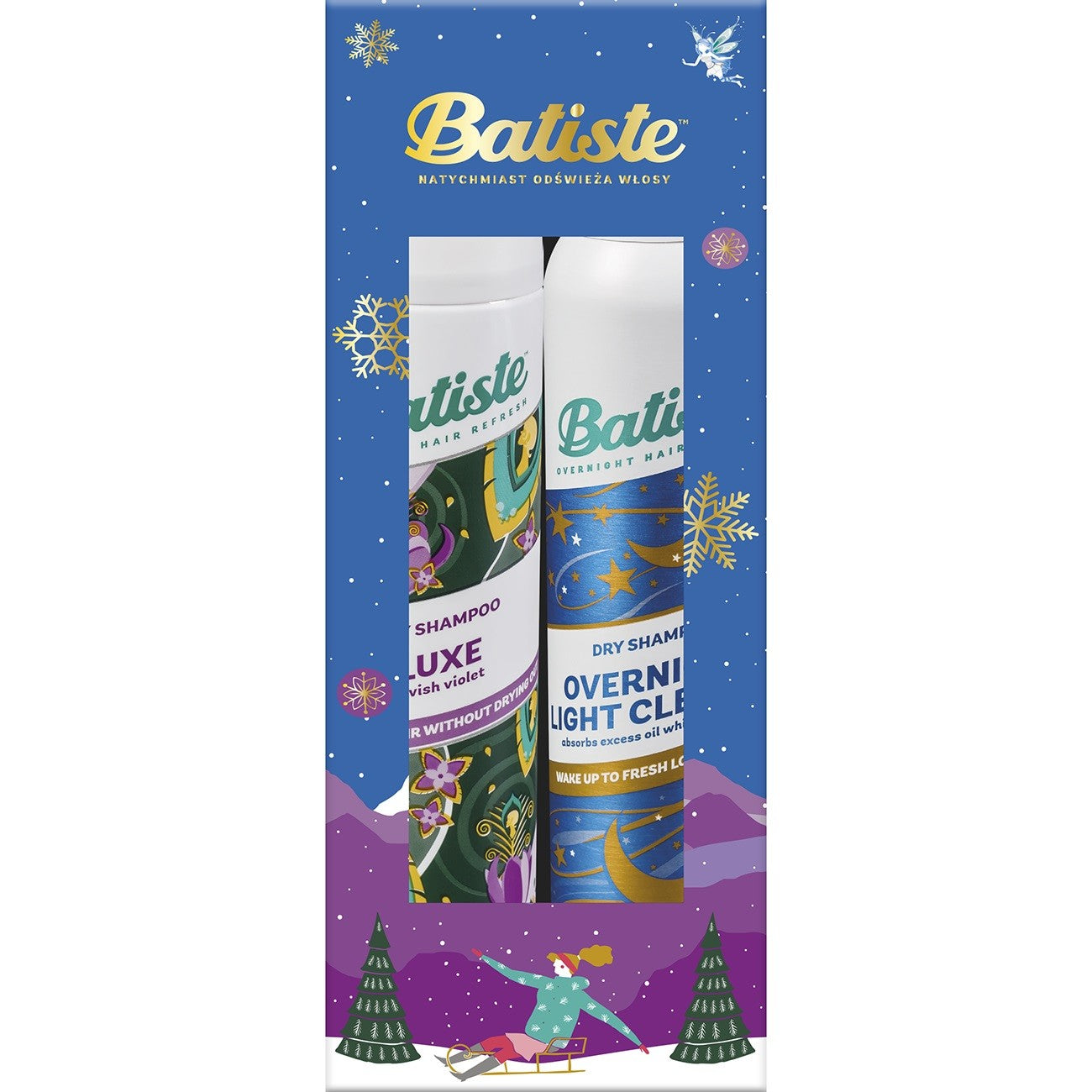 BATISTE Christmas set (Luxe dry shampoo 200ml + Overnight Light Cleanse 200ml) | Vaistine1.lt