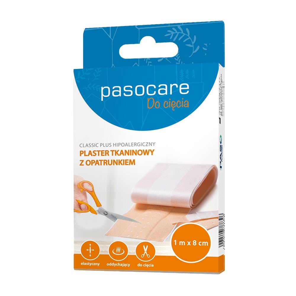 PASOCARE Classic Plus hipoalerginis audinio pleistras su tvarsčiu | Vaistine1.lt