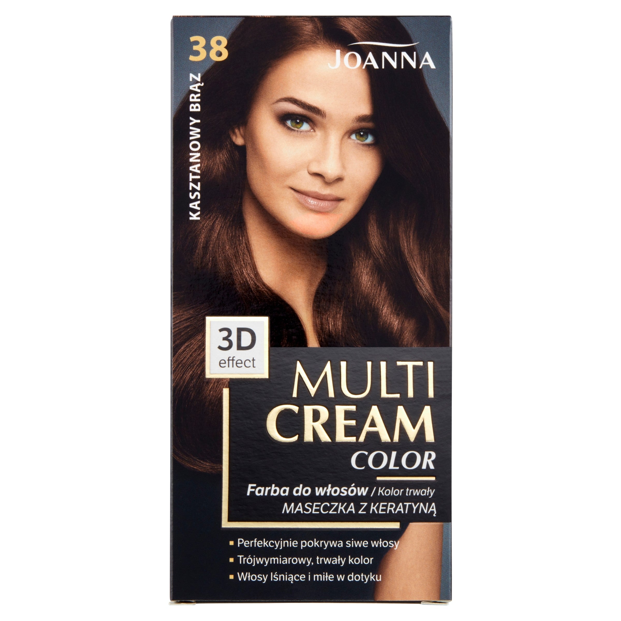 JOANNA Multi Cream Color Hair Dye No. 38 Chestnut Brown. | Vaistine1.lt