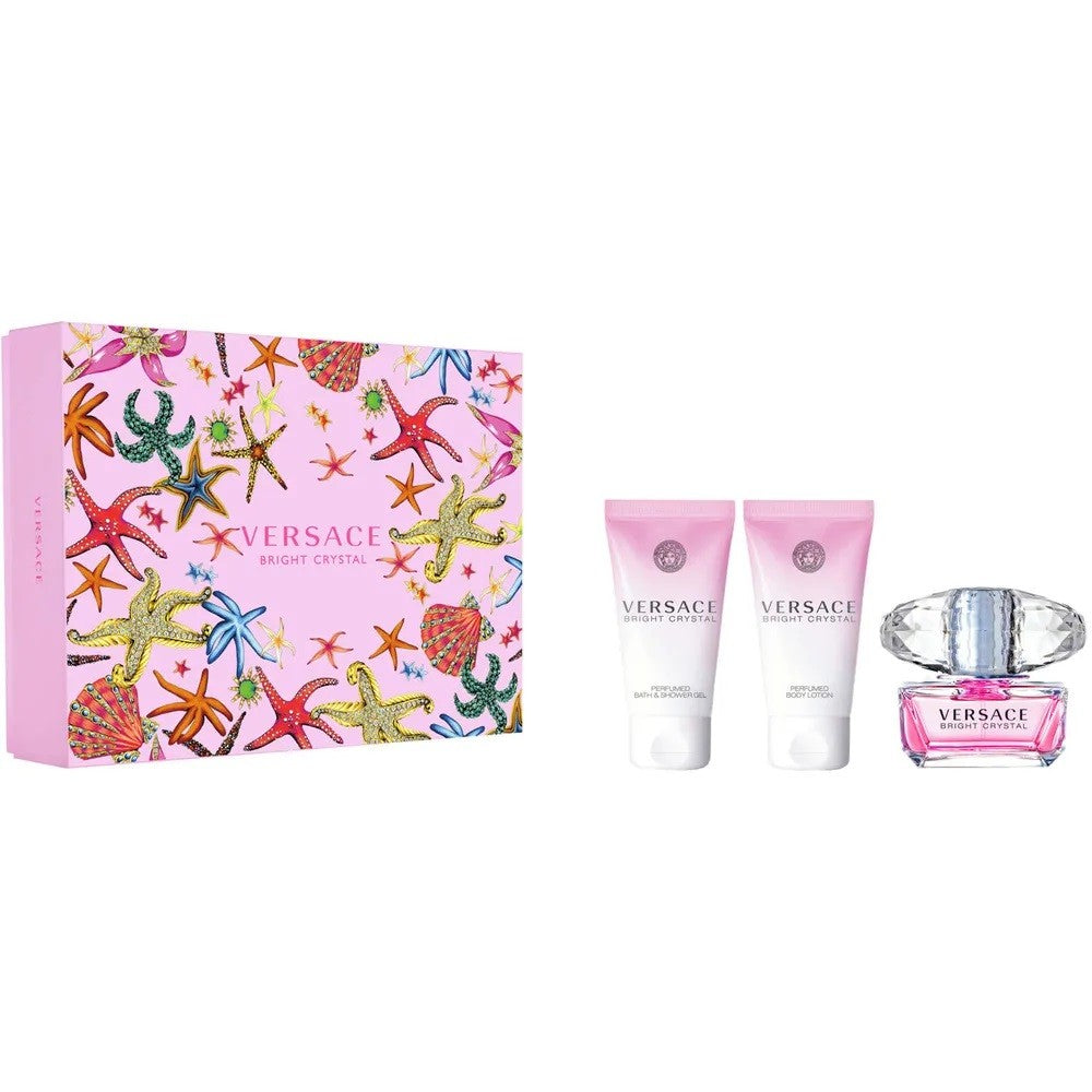 VERSACE Bright Crystal gift set (eau de toilette 50ml + body lotion 50ml + shower gel 50ml) | Vaistine1.lt | WestPharmacy.eu