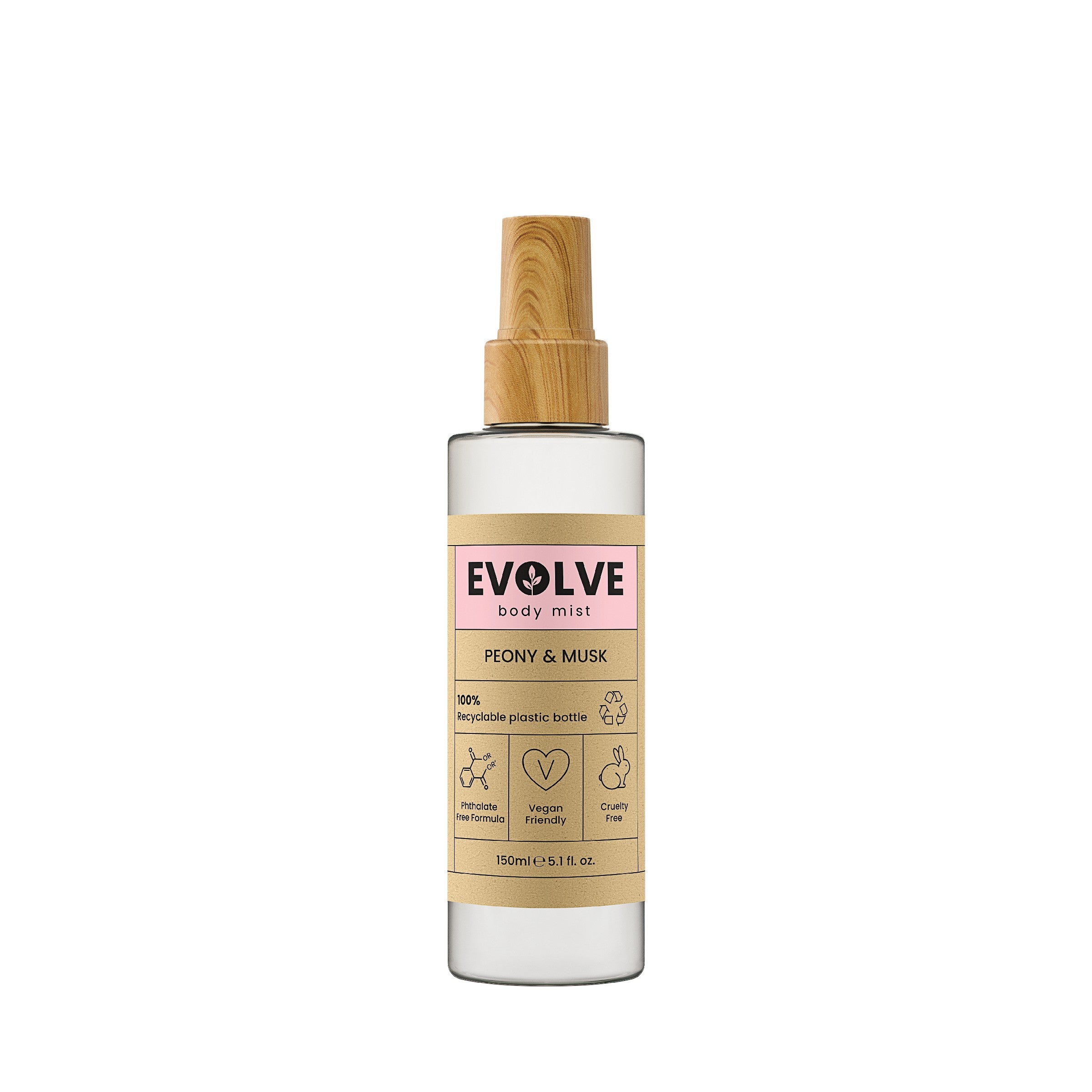 EVOLVE Pionų ir Muskuso Kūno Purškiklis 150 ml | Vaistine1.lt