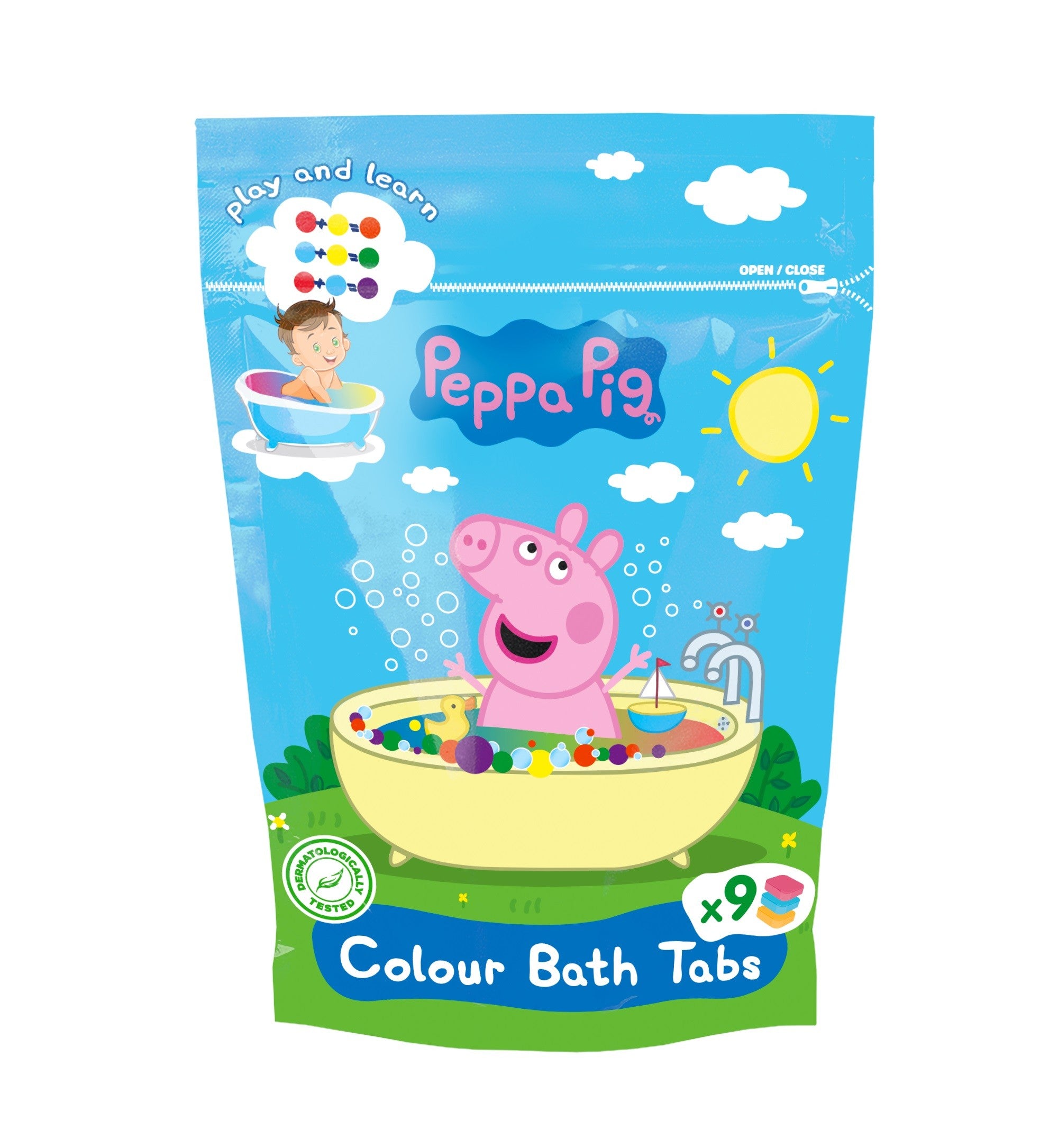 KIDS Peppa Pig spalvinimo vonios tabletės 9 x | Vaistine1.lt