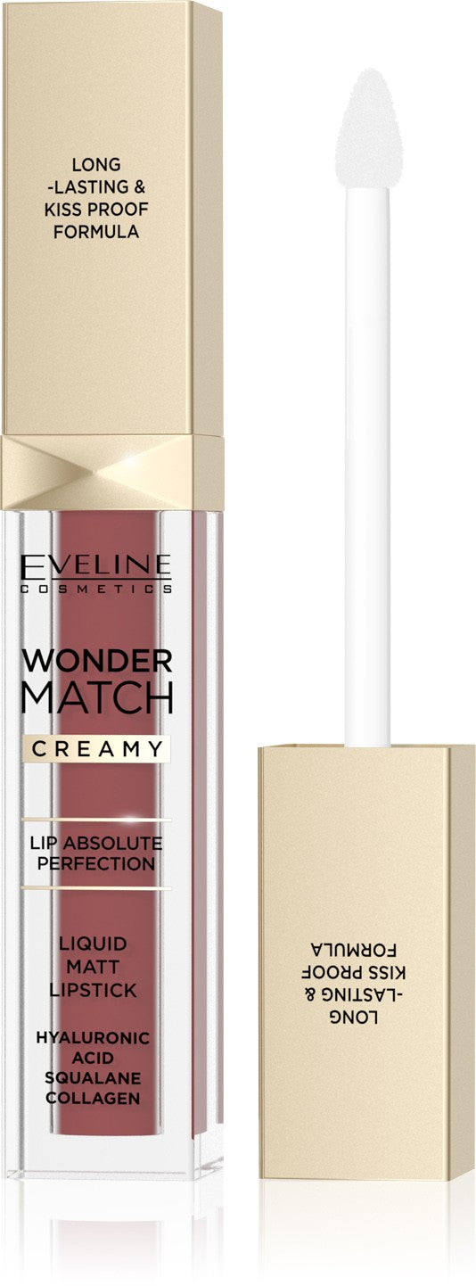 EVELINE Matte Liquid Lipstick Wonder Match Creamy No. 07 - Toffee 6.8 ml | Vaistine1.lt