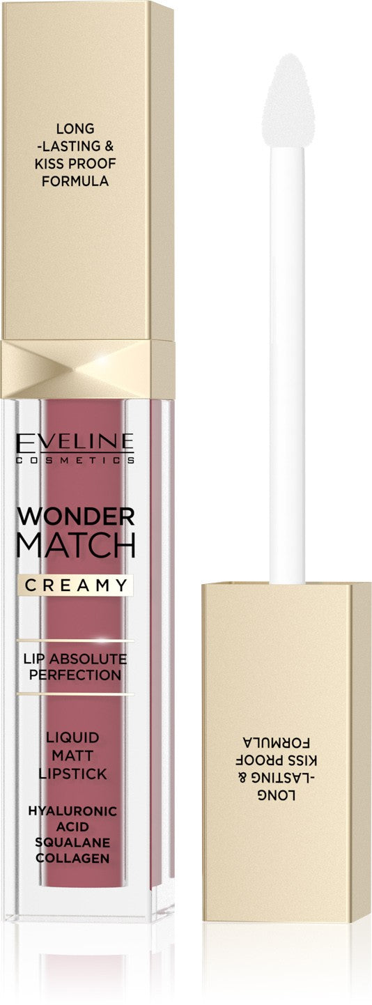 EVELINE Matte Liquid Lipstick Wonder Match Creamy No. 08 - Cashmere Rose 6.8 ml | Vaistine1.lt