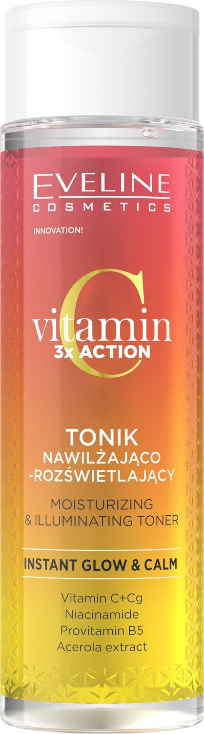 EVELINE Vitamin C 3x Action Moisturizing - Illuminating Face Tonic 200 ml | Vaistine1.lt