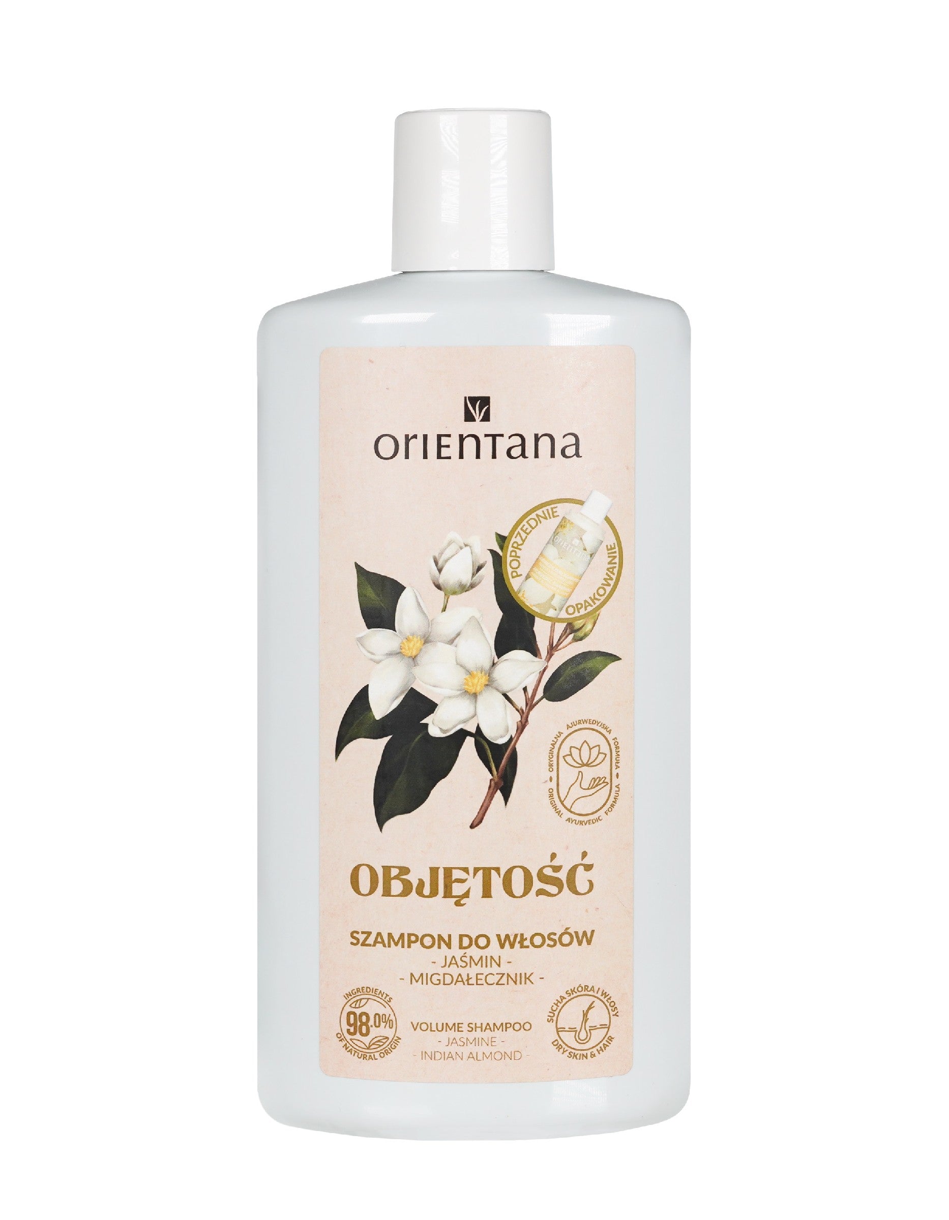 ORIENTANA Ayurvedic Hair Volume Shampoo - Jasmine and Almond Tree 210 ml | Vaistine1.lt