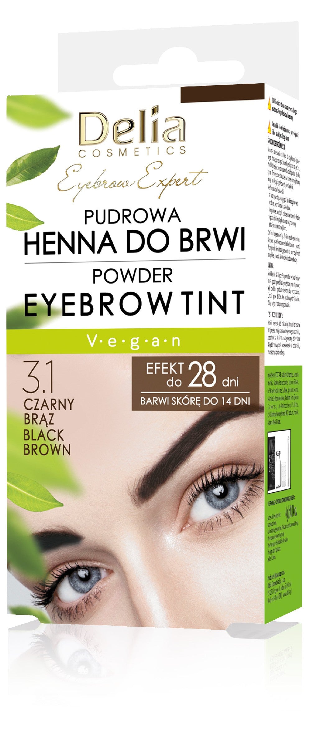 DELIA EYEBROW EXPERT HENNA POWDER d/eyebrows 3.1 BLACK BROWN sachet 4g | Vaistine1.lt | WestPharmacy.eu