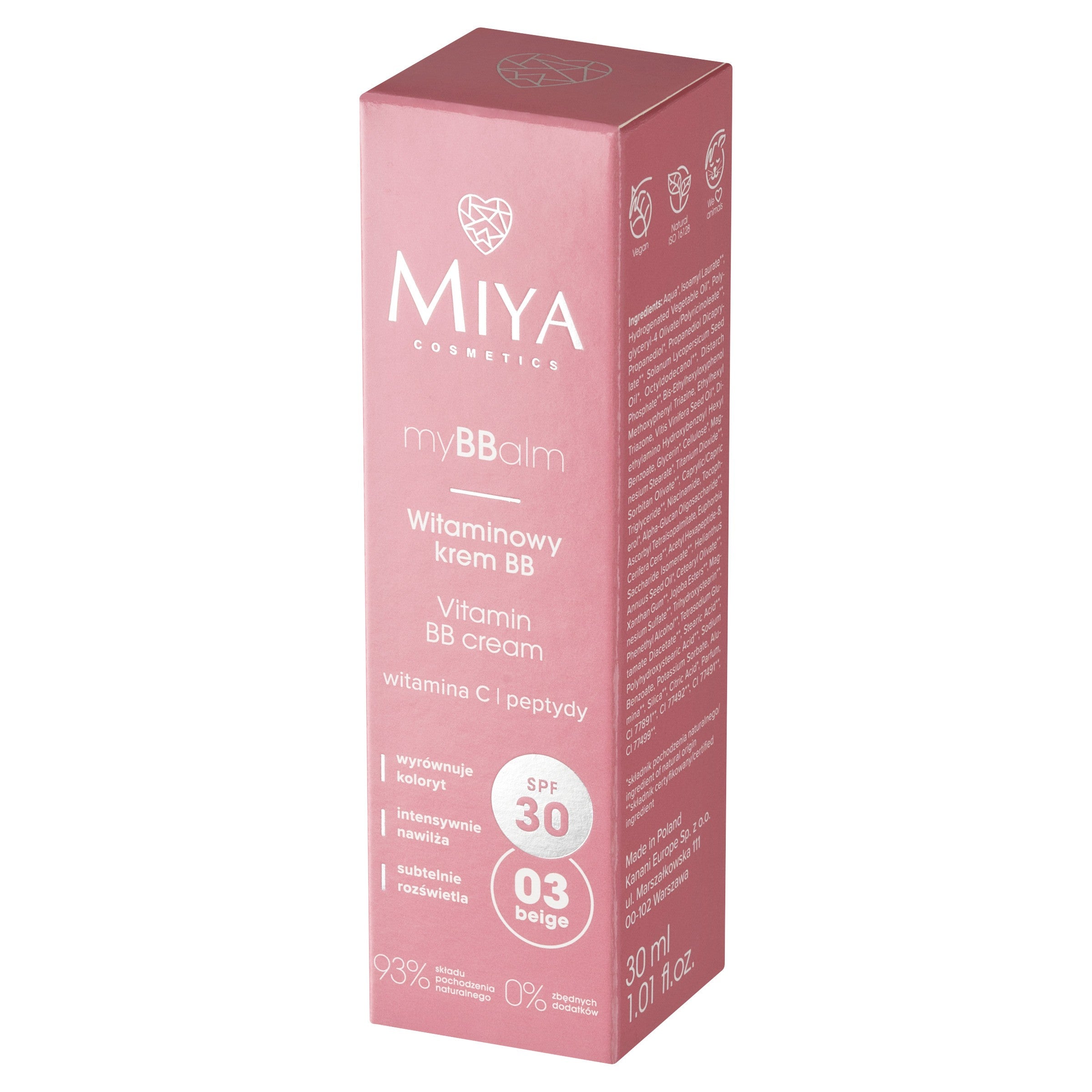 MIYA myBBalm Vitamin Cream bb SPF30 03,30ml | Vaistine1.lt