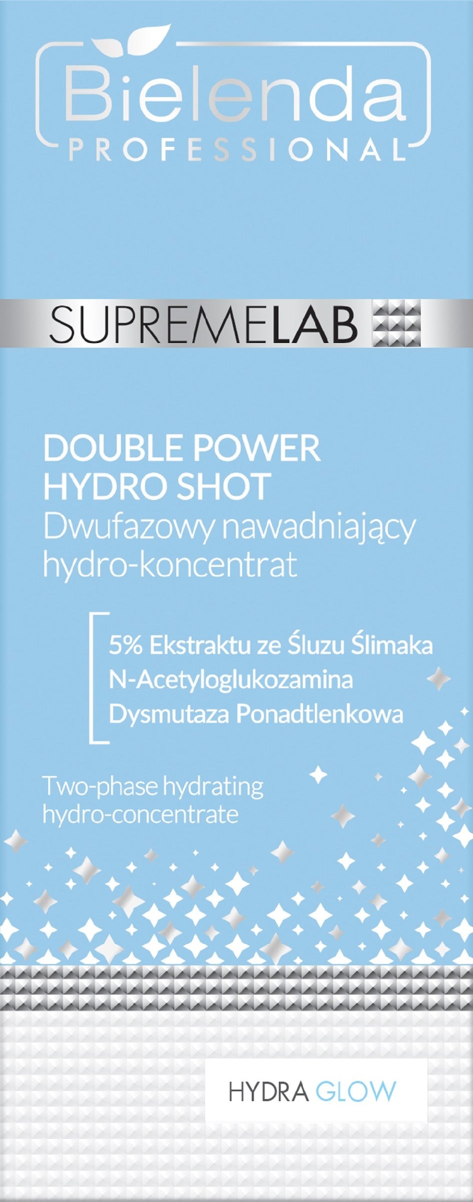 BIELENDA PROFESSIONAL Supremelab Hydra Glow Double Power Hydro Shot Two-phase moisturizing Hydro-concentrate for the face 30 ml | Vaistine1.lt