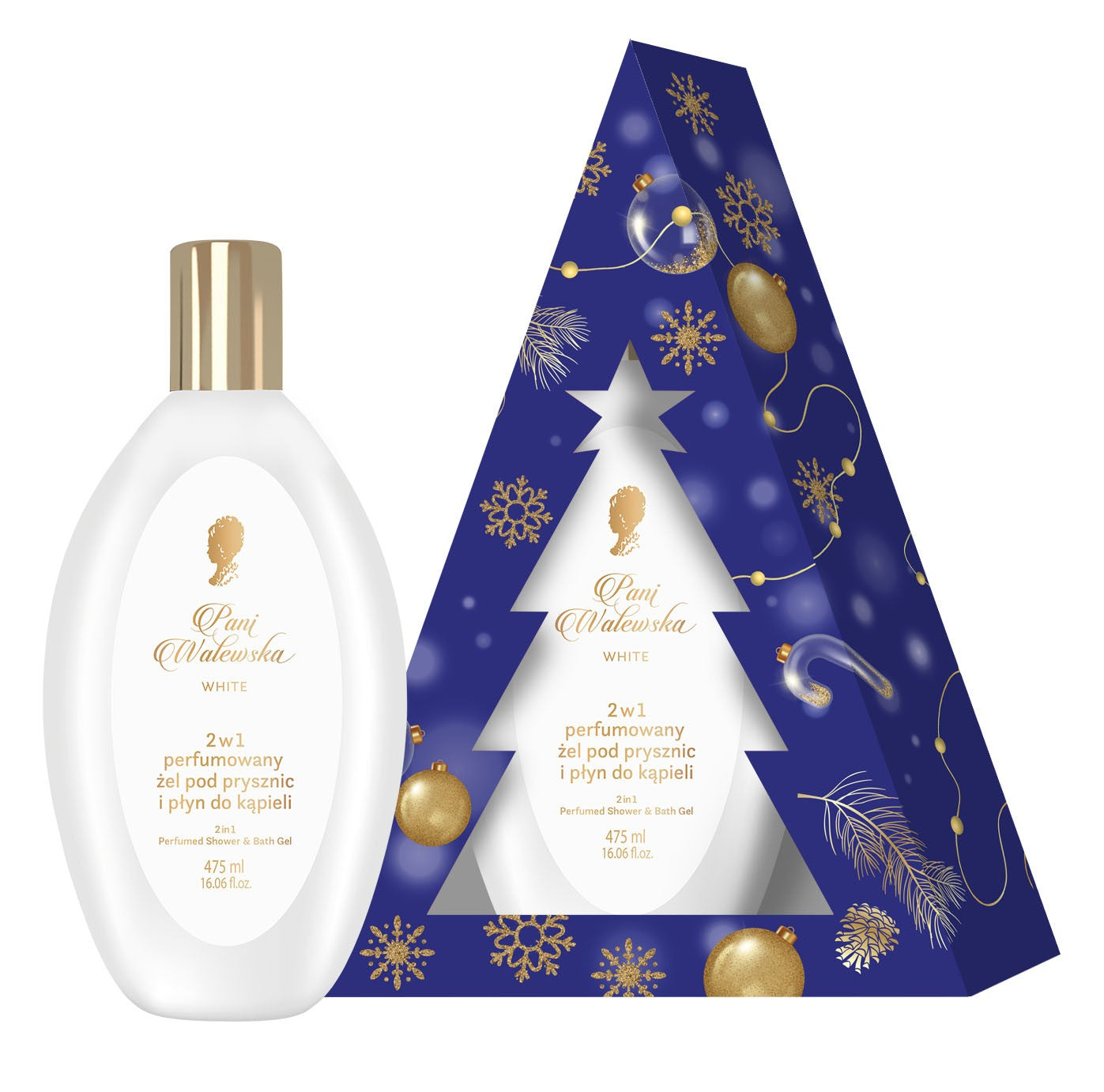 PANI WALEWSKA Christmas Tree 2in1 Perfumed shower gel and bath liquid White 475 ml | Vaistine1.lt