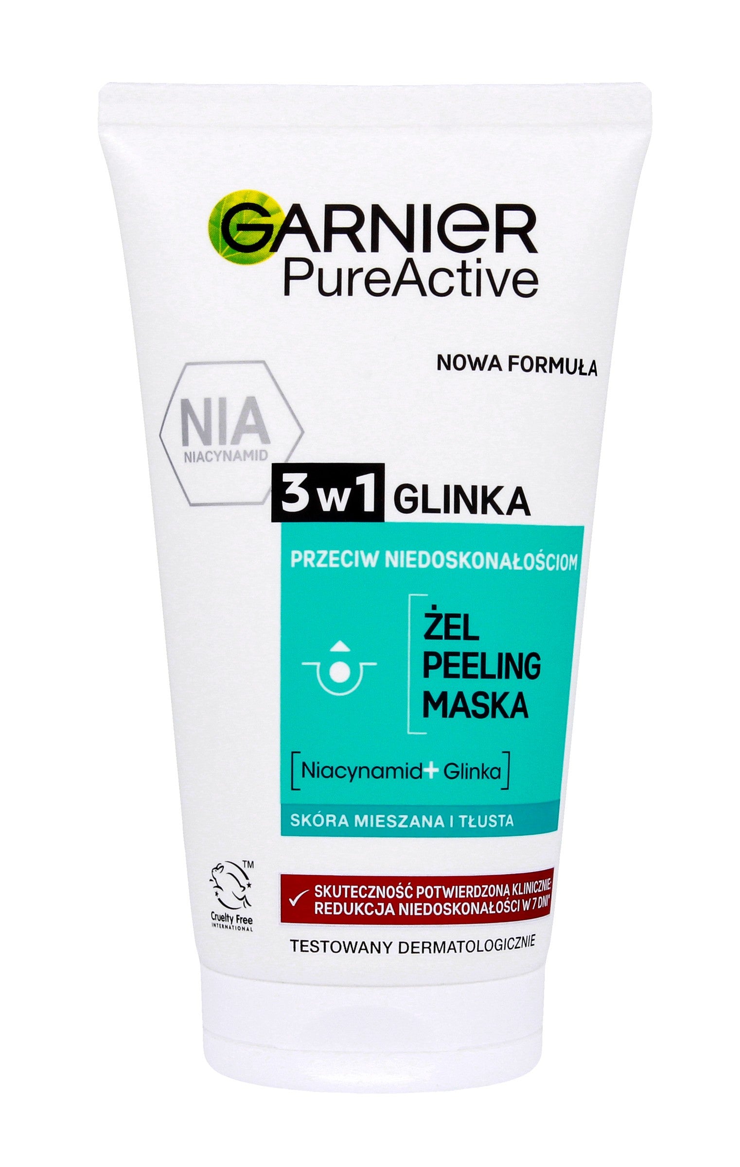 GARNIER Skin Naturals Pure Skin 3in1 Face Gel - cleansing scrub mask 150 ml | Vaistine1.lt