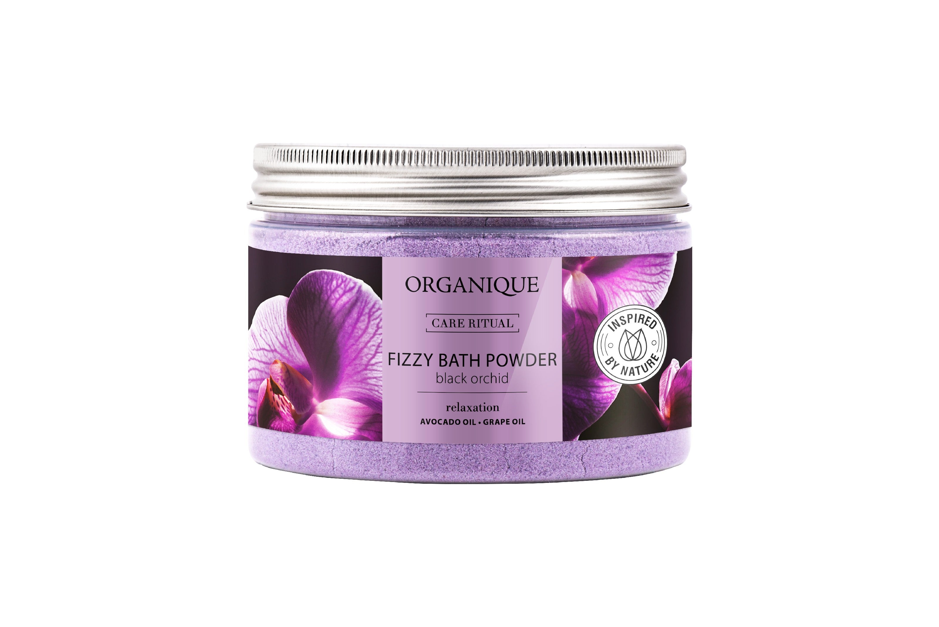 ORGANIQUE Black Orchid Fizzy Bath Powder 450 g | Vaistine1.lt