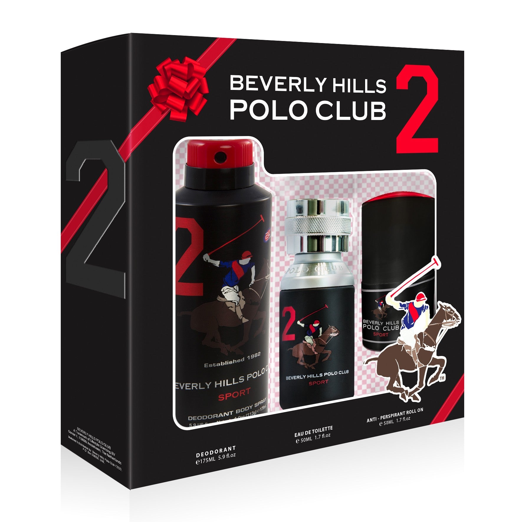 BEVERLY HILLS Polo Club Sport No. 2 Gift Set Eau de Toilette 50 ml + Deodorant spray 175 ml + Roll-on antiperspirant 50 ml50 ml | Vaistine1.lt | WestPharmacy.eu