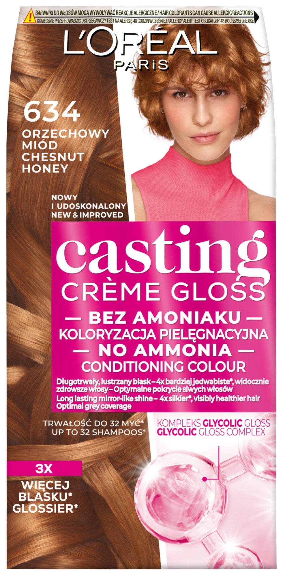 LOREAL Casting Creme Gloss Cream Colour No. 634 Walnut Honey  - Vaistine1.lt | WestPharmacy.eu