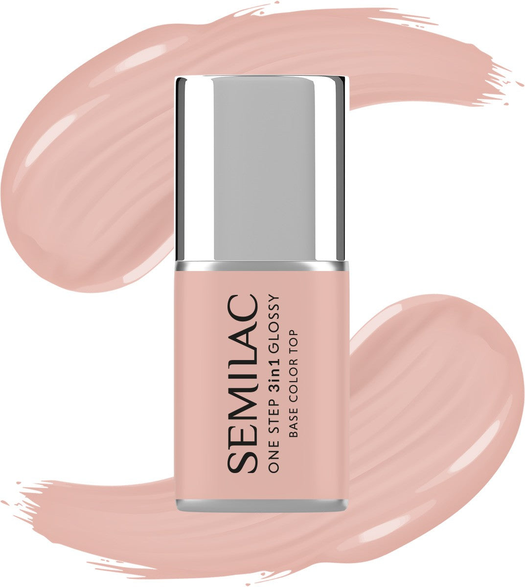 SEMILAC One Step Glossy 3in1 Nail Hybrid Varnish S450 Light Peach 7ml  - Vaistine1.lt | WestPharmacy.eu