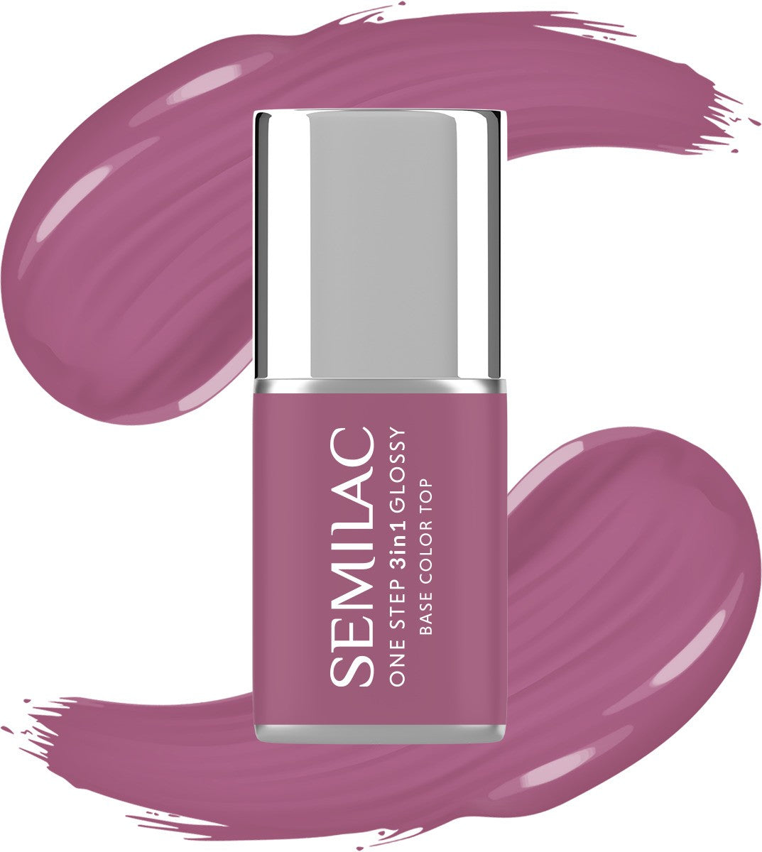 SEMILAC One Step Glossy 3in1 Nail Hybrid Varnish S205 Purple Beige 7ml  - Vaistine1.lt | WestPharmacy.eu