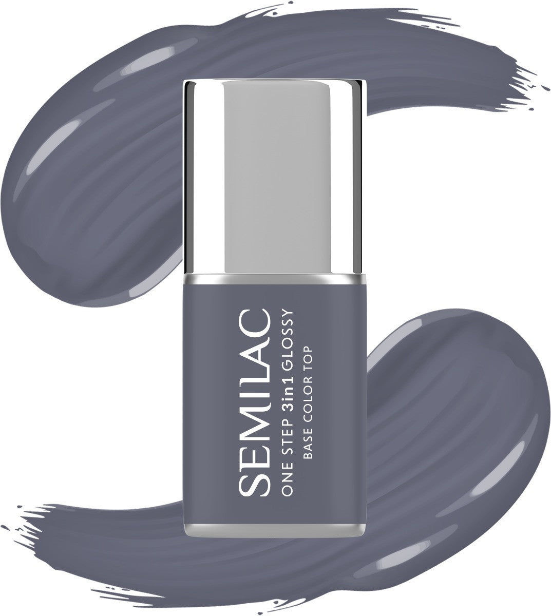 SEMILAC One Step Glossy 3in1 Nail Hybrid Varnish S185 Stone Grey 7ml  - Vaistine1.lt | WestPharmacy.eu