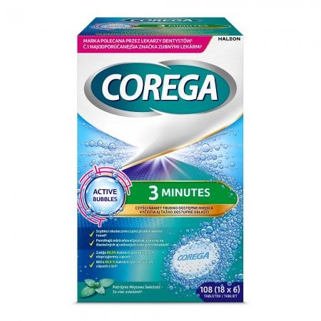 COREGA Tabs 3 minute denture cleaning tablet 6 pieces  - Vaistine1.lt | WestPharmacy.eu