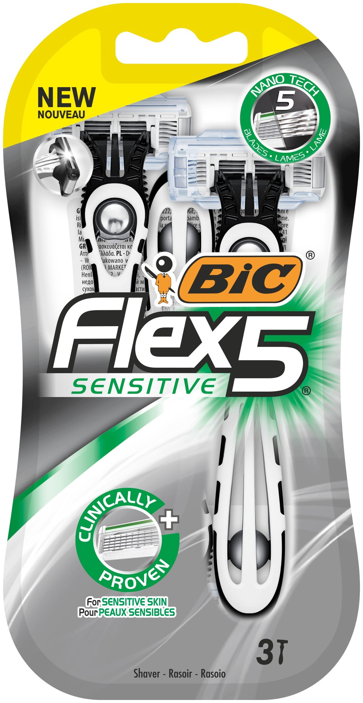 BIC Flex 5 Sensitive Shaver 1 op. - 3pcs  - Vaistine1.lt | WestPharmacy.eu
