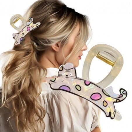 ECARLA hair clip Cat XL 8x6cm cream mother of pearl SP368  - Vaistine1.lt | WestPharmacy.eu