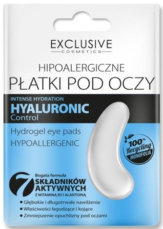 EXCLUSIVE COSMETICS Hyaluronic Control Hypoallergenic Moisturizing Eye Patches 1 pair  - Vaistine1.lt | WestPharmacy.eu