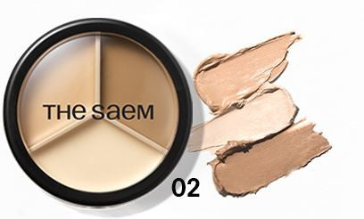 SAEM Cover Perfection Triple Pot Face Concealer 02 Contour Beige  - Vaistine1.lt | WestPharmacy.eu