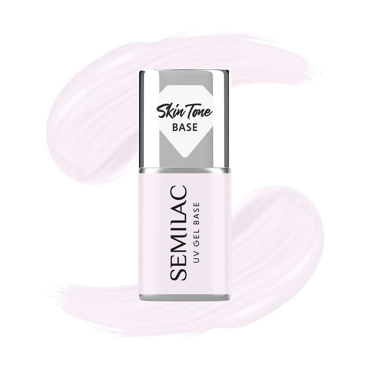 SEMILAC Skin Tone cover base for hybrid varnishes semi-transparent Milky Pink 7 ml  - Vaistine1.lt | WestPharmacy.eu