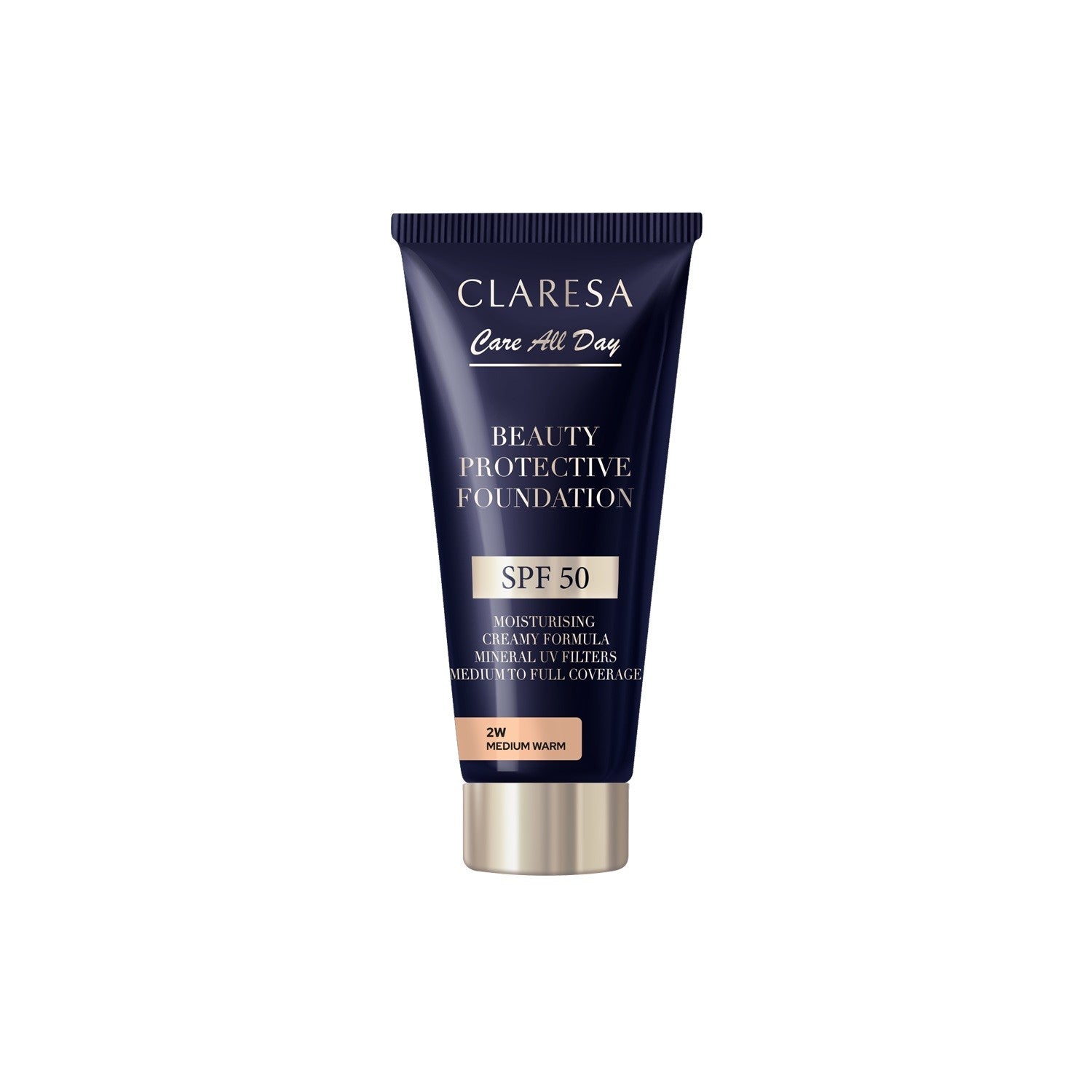 CLARESA Beauty Protective Foundation Moisturizing foundation with SPF 50 2W Medium Warm 30 ml.  - Vaistine1.lt | WestPharmacy.eu