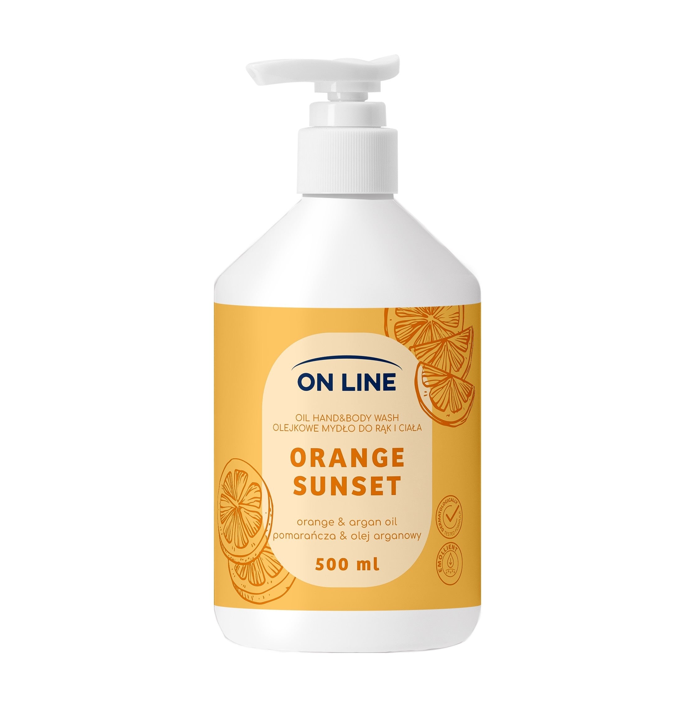 ON LINE Oil hand and body soap Orange Argan oil 500 ml  - Vaistine1.lt | WestPharmacy.eu
