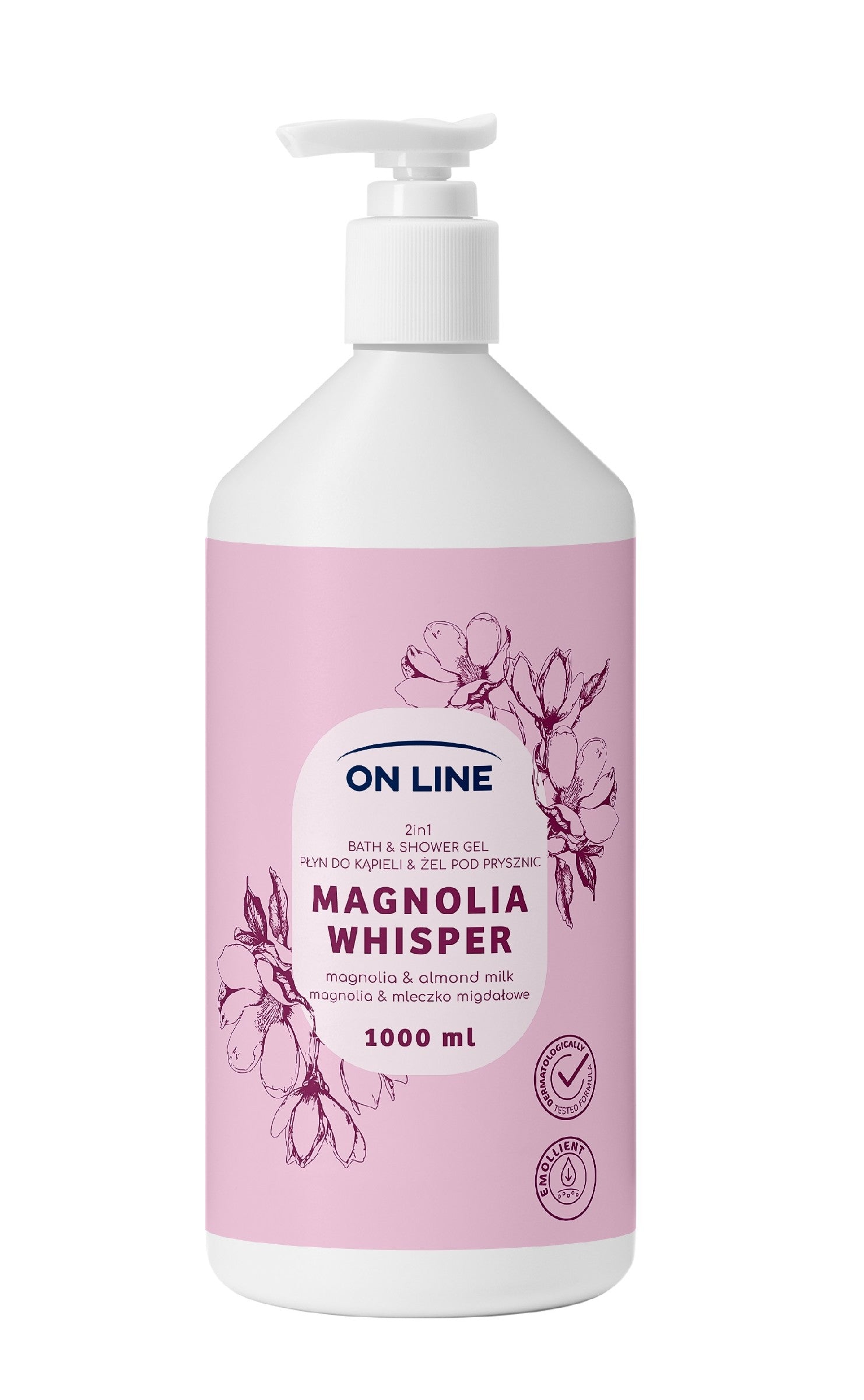 ON LINE Bath lotion and shower gel 2-in-1 Magnolia Whisper 1000 ml  - Vaistine1.lt | WestPharmacy.eu