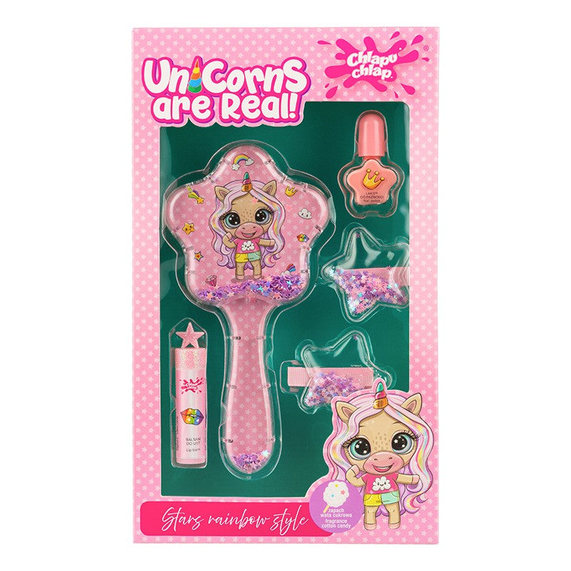 CHLAPU CHLAP Unicorns Are Real! Children's set with hairbrush,hairspray and glitter  - Vaistine1.lt | WestPharmacy.eu