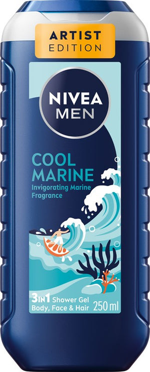 NIVEA MEN Cool Marine shower gel 3in1 250ml  - Vaistine1.lt | WestPharmacy.eu