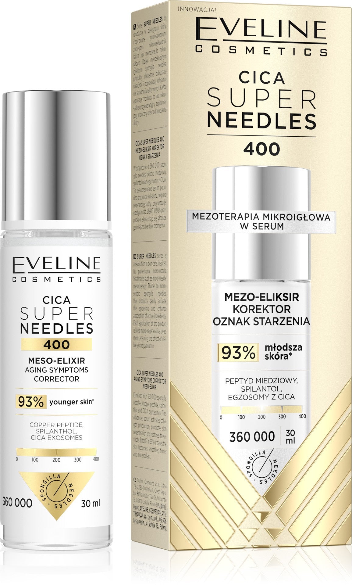 EVELINE Cica Super Needles 400 Meso-elixir corrector of signs of aging 30 ml  - Vaistine1.lt | WestPharmacy.eu